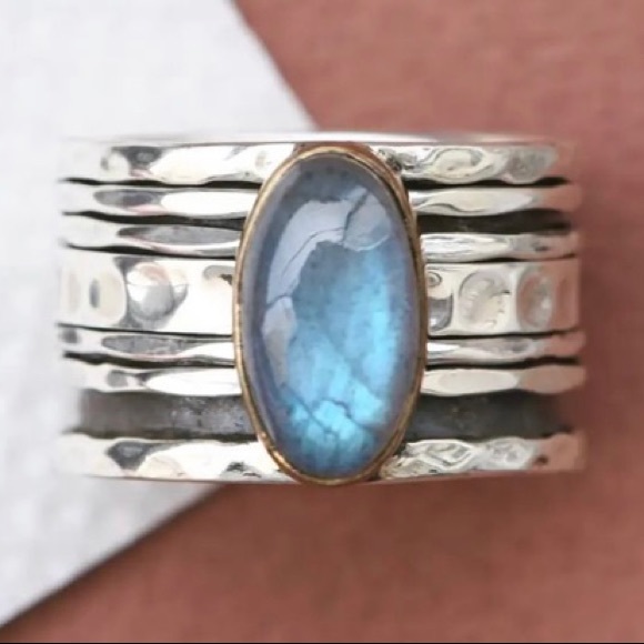 Nitya Jewelry - Nitya labradorite & Sterling silver rolling ring